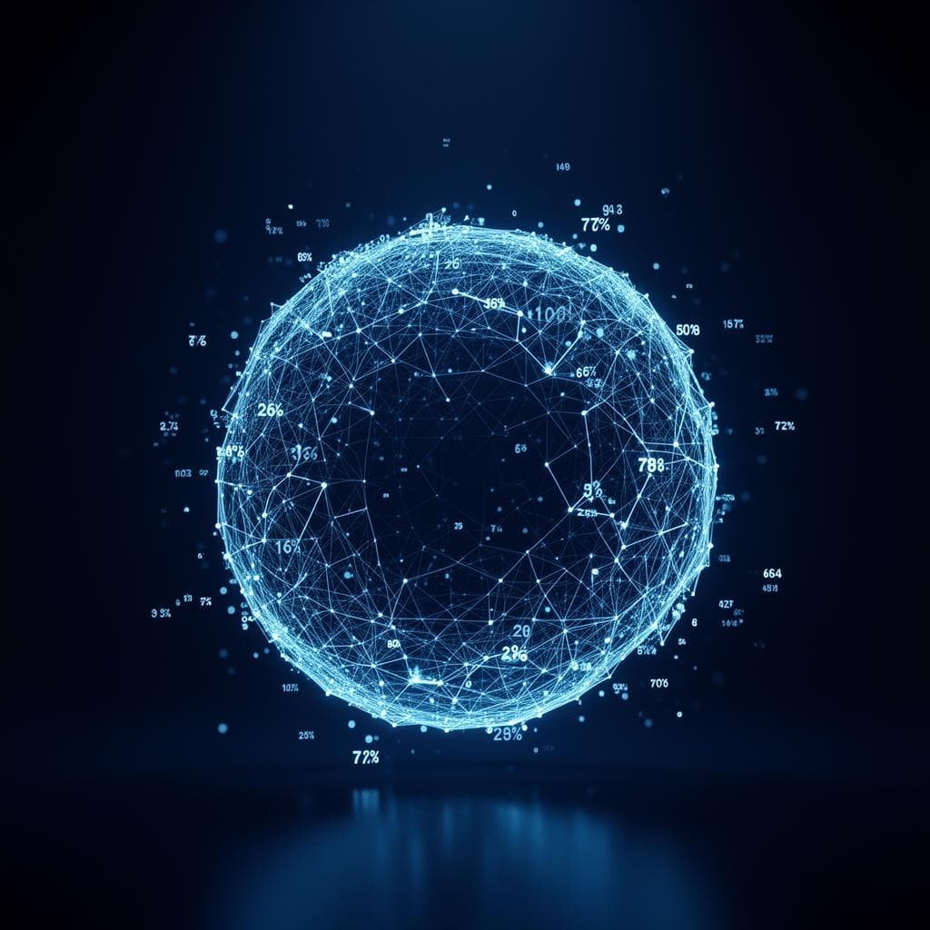 Abstract technology data visualization representing ICS digital transformation services